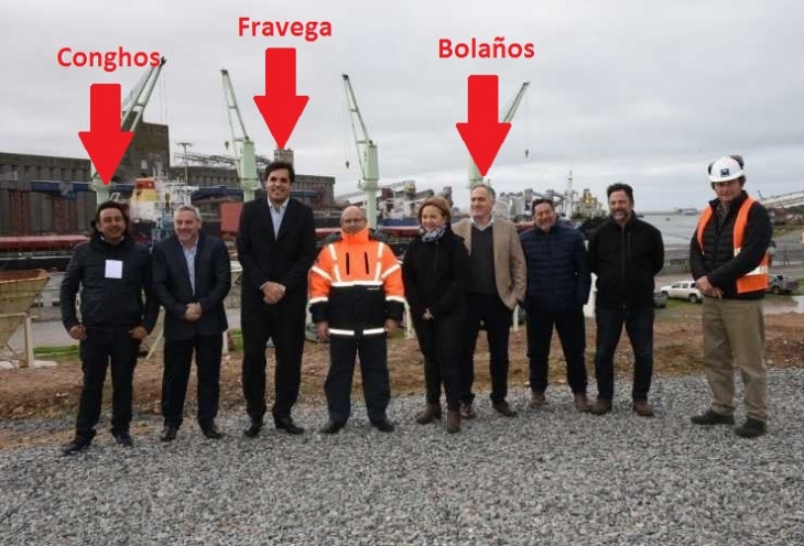 Eduardo Conghos (extremo izquierdo) junto a Marcelo Bolaños y Manuel Frávega.