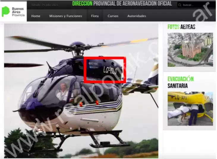 Kicillof y su esposa utilizaron el helicóptero sanitario de la provincia  para una salida romántica