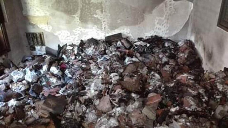 Se incendió un centro de la memoria y culpan a Tagliaferro