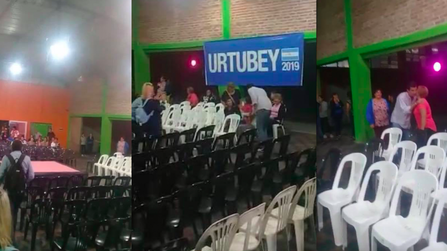 Penoso acto de Urtubey: Visitó Catamarca y había más sillas vacías que personas