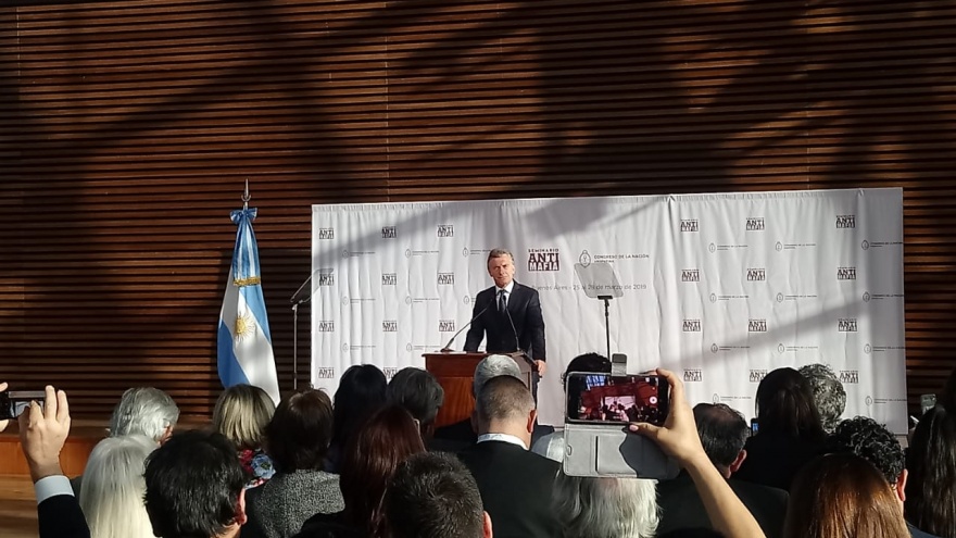 Macri habla en contra de la mafia en medio del encubrimiento al fiscal Stornelli