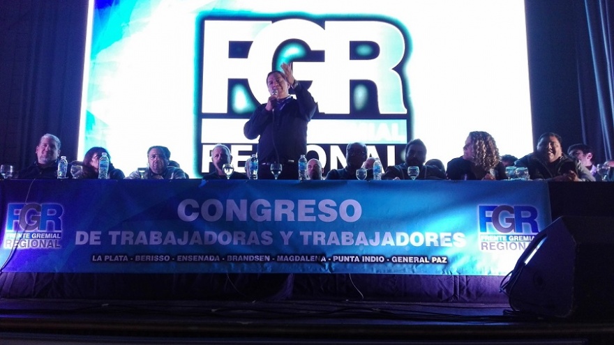 Garaza encabezó el congreso del Frente Gremial Regional y adhirió a la fórmula Fernández-Fernández