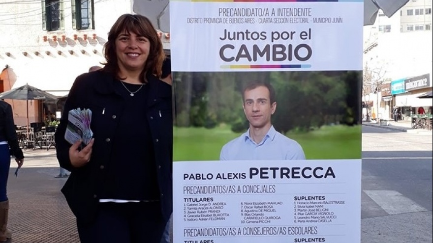 Junín: Violando la ley Electoral, Petrecca lleva una candidata a concejal que vota en Chacabuco