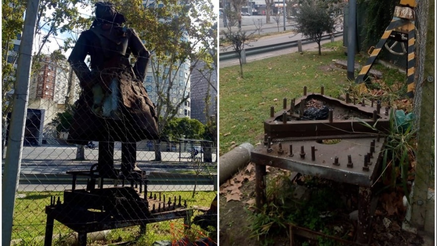 Concejal macrista denunció el robo de una escultura y quedó en rídiculo