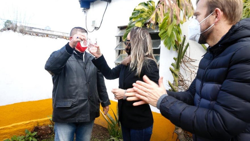 Malena Galmarini inauguró con Gastón Granados una red de agua que abastece a más de 8.000 vecinos