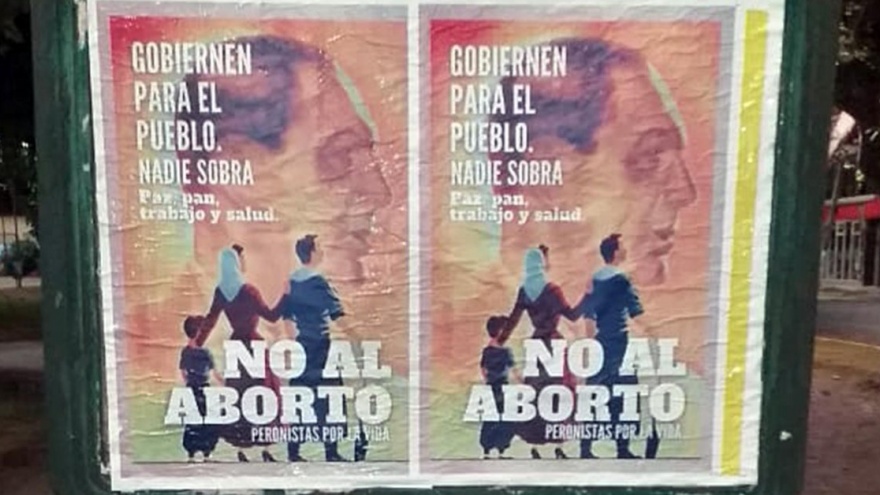 “El peronismo de derecha pegó afiches con la cara de Perón diciendo ‘No al aborto’”