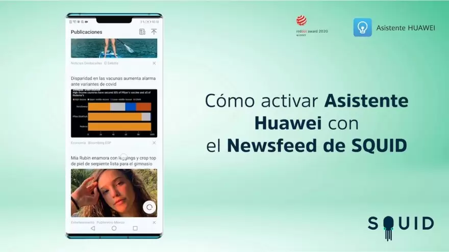 Cómo activar Huawei Assistant con el Newsfeed de SQUID