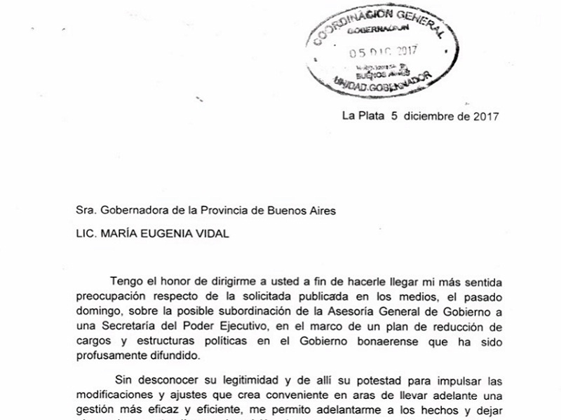 “No tiene ninguna lógica desarticular la Asesoría General de Gobierno”, sentenció Antonio Arcuri