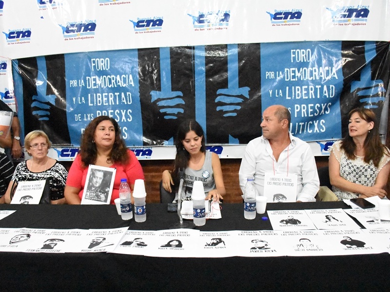 Con el faltazo de Boudou, lanzaron el foro por la Democracia y Libertad de los presos políticos