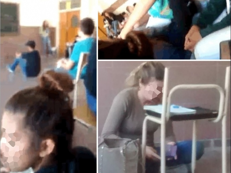 Una postal que duele: Alumnos toman clases sentados en el piso, otros no cursan por falta de baños