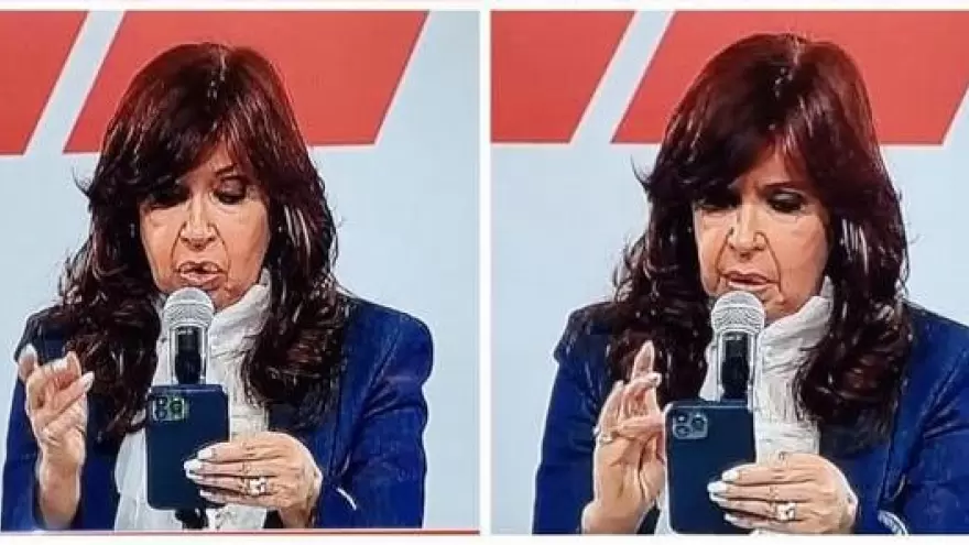 CFK se quejó de las importaciones con un iPhone de 520 mil pesos en mano