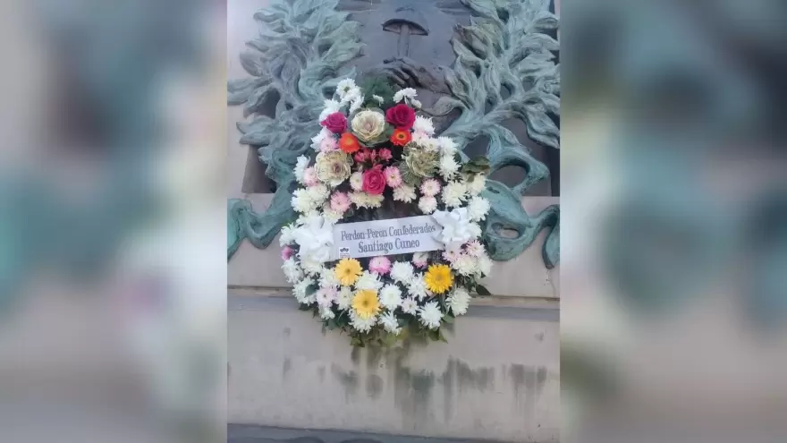 El sentido homenaje de Cúneo: “Perdón Perón”