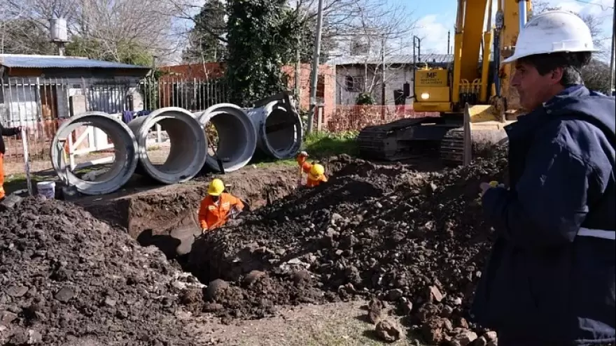 Morón: Comenzó la obra hidráulica de desagües pluviales en la Cuenca Hortiguera