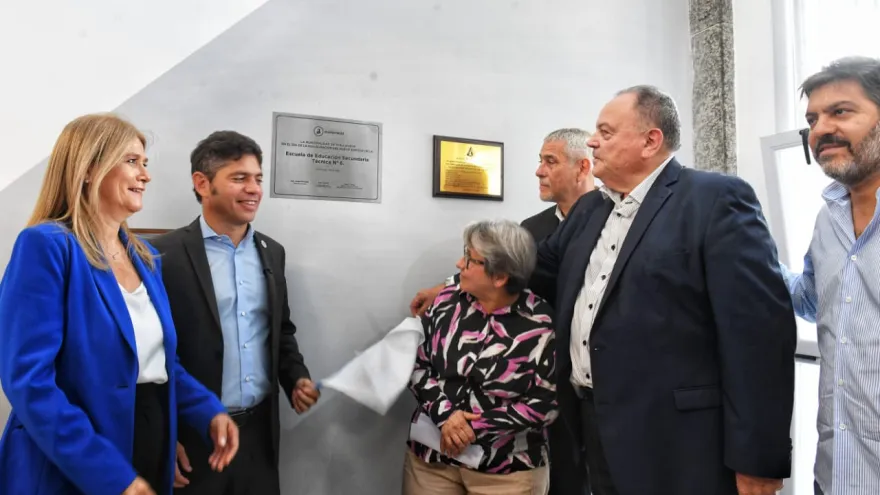 Verónica Magario y Axel Kicillof inauguraron una nueva escuela técnica en Avellaneda