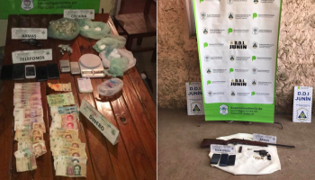 Junín: La DDI desarticuló una banda de narcotraficantes con ramificaciones en Santa Fe