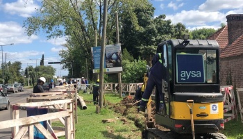 AySA reactivó las obras de cloaca en Tigre que estaban paralizadas