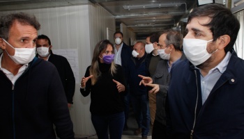 Galmarini y Katopodis visitaron el Módulo Hospitalario Tres de Febrero junto a Valenzuela y Moreira