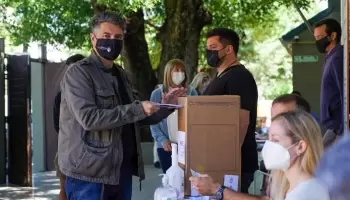 Jorge Macri votó en el Colegio San Nicolás