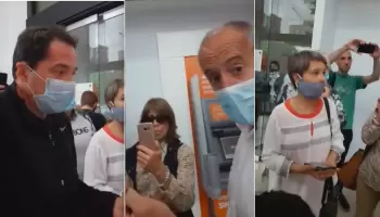 Corralito sanitario: Con disturbios, comenzó a regir el “Pase Libre COVID” en entidades bancarias