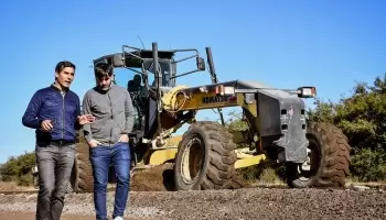 Francisco Echarren recibió a Hernán Y Zurieta para recorrer importantes obras que benefician al campo