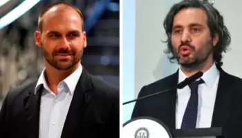 El hijo de Bolsonaro se hizo un picnic con Santiago Cafiero