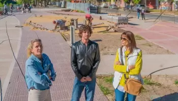 San Fernando: Andreotti recorrió las obras en avance del nuevo Paseo del Canal y la renovación del área