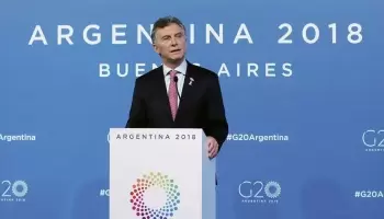 El atril de la Cumbre del G20 terminó de mostrador de una fiambrería