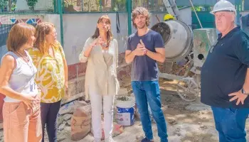 San Fernando: Juan Andreotti recorrió la obra de renovación de la Escuela Especial N°501