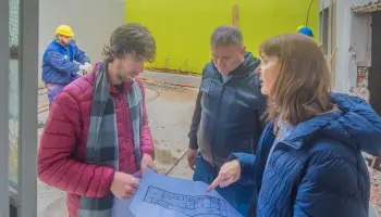 Juan Andreotti recorrió la obra de un nuevo Centro de Atención Temprana para el desarrollo infantil
