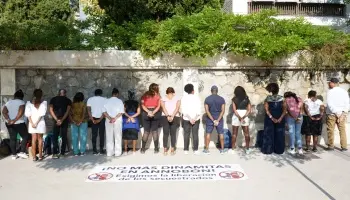 Annoboneses en el exilio se movilizaron ante la Embajada de Guinea Ecuatorial y el Congreso de España