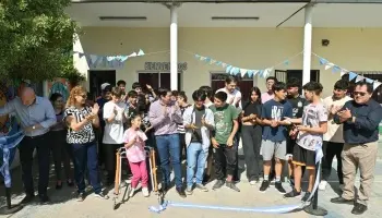 Malvinas Argentinas: Leo Nardini inauguró las nuevas aulas de una escuela de Los Polvorines