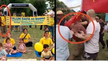 Violenta agresión a practicantes argentinos de Falun Dafa durante el Año Nuevo Chino en Buenos Aires