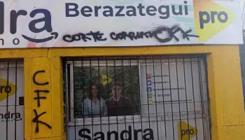 Ataque político en Berazategui: Vandalizaron un local del PRO luego del fallo contra Cristina Kirchner