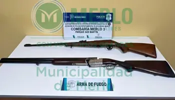Terror en Merlo: Amenazó a su pareja con una escopeta y fue detenido con dos armas ilegales