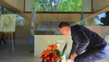 Fernando Gray homenajeó al líder del movimiento justicialista en San Vicente