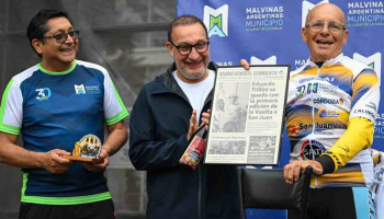 Eduardo Trillini inició “Un Viaje Soñado”: Homenaje y partida desde Malvinas Argentinas rumbo a San Juan