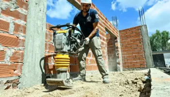 Malvinas Argentinas: Leo Nardini recorrió la obra del nuevo edificio de la Escuela Secundaria N°2