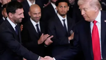 Lionel Messi en la Casa Blanca, tan lejos de D10S 