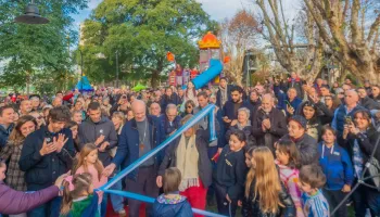 Juan Andreotti inauguró la nueva Plaza Padre Jorge Luis Lagazio en San Fernando